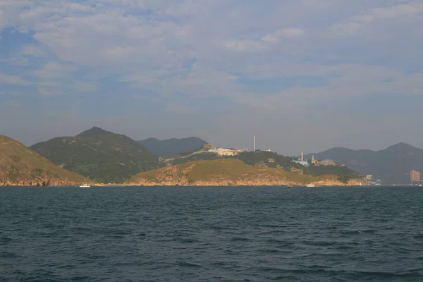 Paź 2013 Krajobraz Wschodniego Kanału Lamma Hongkong — Zdjęcie stockowe