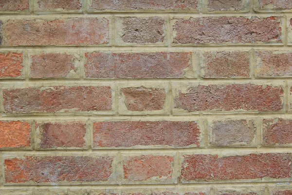 Een Red Brick Muur Red Brick Muur Textuur — Stockfoto