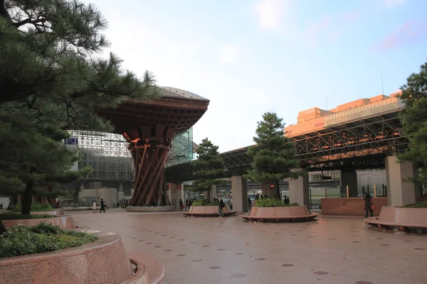 stock image the Wood Gate Structure Of Kanazawa Station, Japan 30 Oct 2013