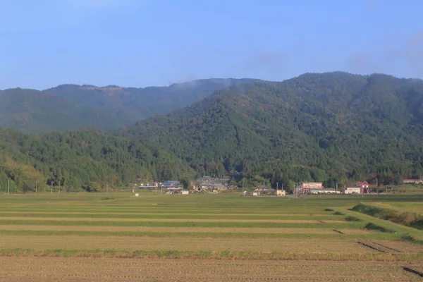 Japonya Kırsalının Manzarası Ekim 2013 Treni Nde Görünüm — Stok fotoğraf