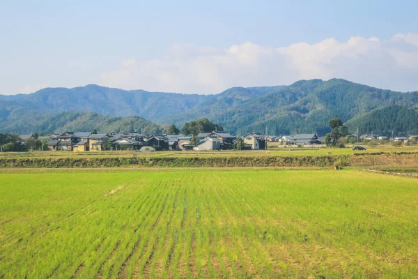 日本の田舎の風景 2013年10月30日の列車の様子 — ストック写真