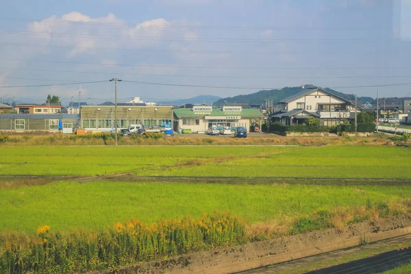 Τοπίο Της Υπαίθρου Την Ιαπωνία Άποψη Στο Τρένο Οκτ 2013 — Φωτογραφία Αρχείου