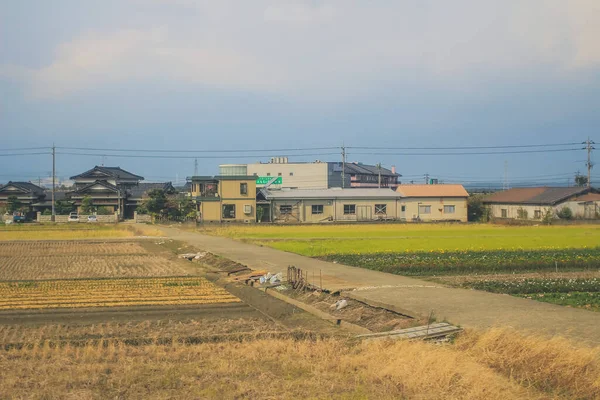 Krajina Venkově Japonsko Pohled Vlak Říj 2013 — Stock fotografie