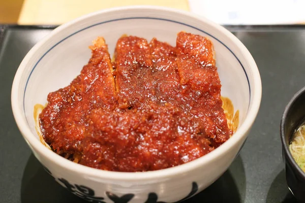 Miska Japońskiej Kuchni Ryżu Wieprzowego Paź 201 — Zdjęcie stockowe