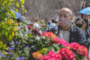 10 Mart 2023, Çiçek Şovu Victoria Park 'ta Hong Kong.