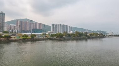 Shing Mun Nehri manzarası, Shatin. 18 Mart 2