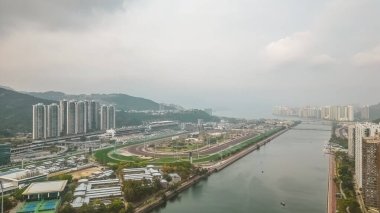 Shing Mun Nehri 'nin manzarası. 18 Mart 2023