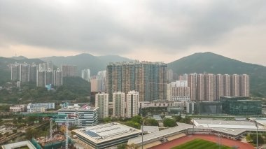 Shing Mun Nehri 'nin manzarası. 18 Mart 2023