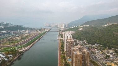 Shing Mun Nehri manzarası, Shatin. 18 Mart 2023