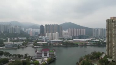 Shing Mun Nehri 'nin manzarası. 18 Mart 2023