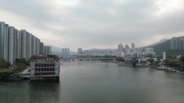 Shing Mun Nehri 'nin manzarası. 18 Mart 2023