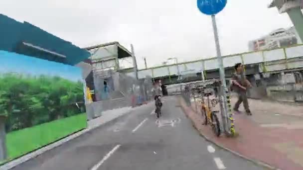 Cykelturer Sha Tin Bike Track Mars 2023 — Stockvideo