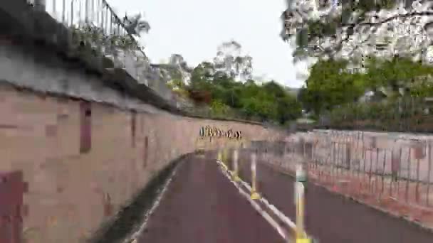 骑单车径在沙田的单车径 2023年3月18日 — 图库视频影像
