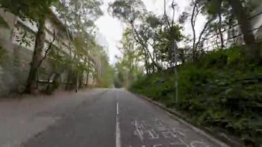 Bisiklet parkurunun oradaki Sha Tin 'de bisiklet rotaları. 18 Mart 2023