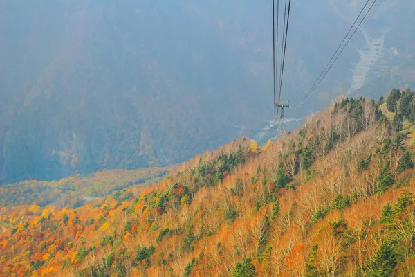 Jesienny Krajobraz Shinhodaka Ropeway Japonia Paź 2013 — Zdjęcie stockowe