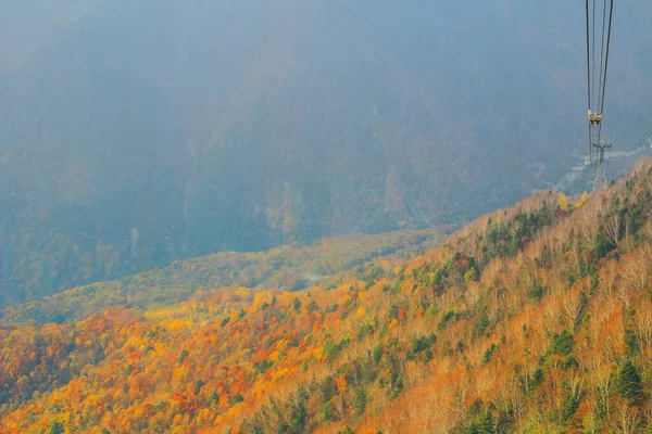 Jesienny Krajobraz Shinhodaka Ropeway Japonia Paź 2013 — Zdjęcie stockowe
