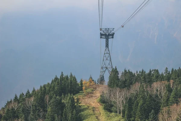 stock image double decker ropeway, The ropeway in Shinhotaka mountain 31 Oct 2013