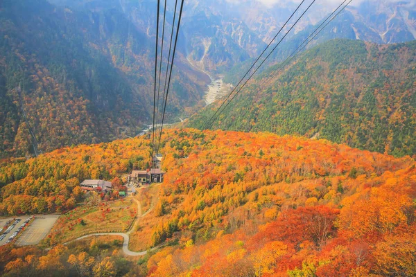 Teleférico Dos Pisos Teleférico Montaña Shinhotaka Oct 2013 — Foto de Stock