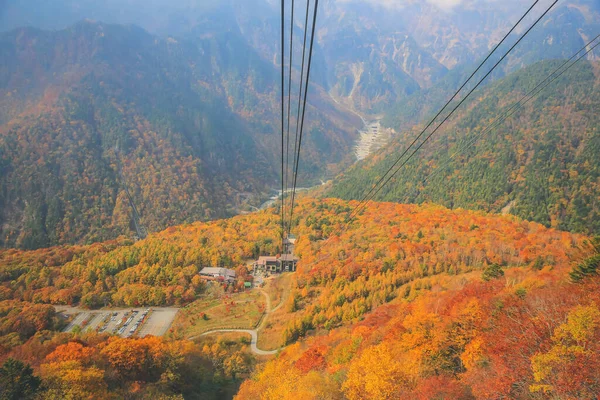 Teleférico Dos Pisos Teleférico Montaña Shinhotaka Oct 2013 — Foto de Stock