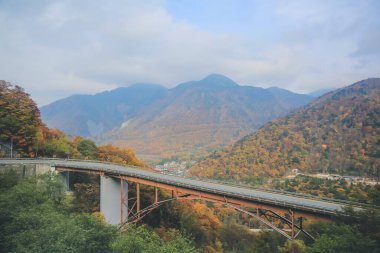 31 Ekim 2013 Japonya 'nın Takayama kırsalının sonbahar manzarası