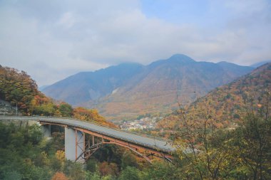 31 Ekim 2013 Japonya 'nın Takayama kırsalının sonbahar manzarası