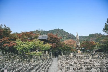 Japonya Kulesi, Adashino nenbutsuji Tapınağı, Kyoto, Japonya 2 Kasım 2013