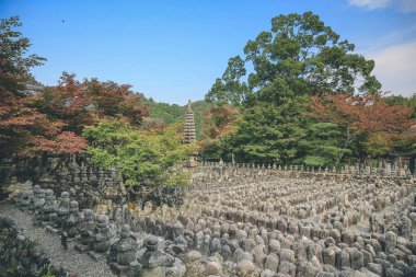 Japonya Kulesi, Adashino nenbutsuji Tapınağı, Kyoto, Japonya 2 Kasım 2013