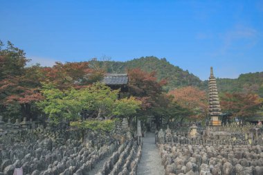 Japonya Kulesi, Adashino nenbutsuji Tapınağı, Kyoto, Japonya 2 Kasım 2013