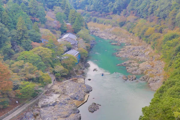 Річка Хозукьо Арашіямі Кіото Japan Nov 2013 — стокове фото