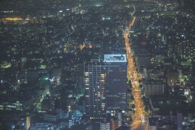 Nagoya Şehri, Japonya 2 Kasım 2013 gecesi şehir manzarası