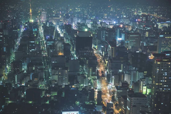 Die Stadt Nagoya Japan Stadtbild Bei Nacht Nov 2013 — Stockfoto