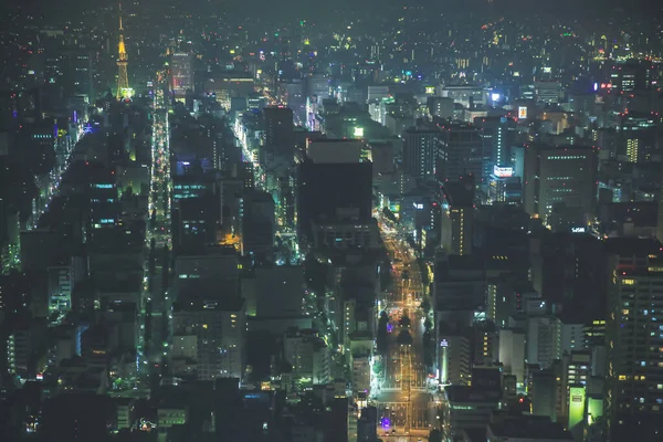 Nagoya Şehri Japonya Kasım 2013 Gecesi Şehir Manzarası — Stok fotoğraf