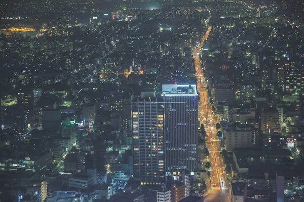 stock image the Nagoya city , Japan cityscape at night 2 Nov 2013