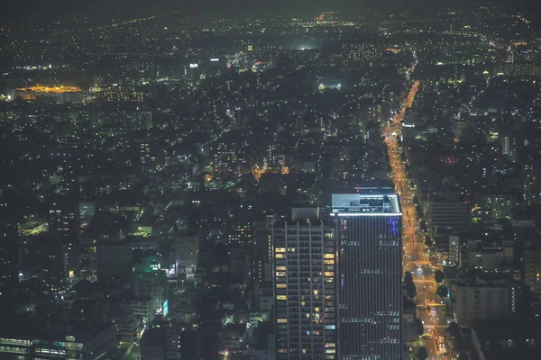 Nagoya Şehri Japonya Kasım 2013 Gecesi Şehir Manzarası — Stok fotoğraf