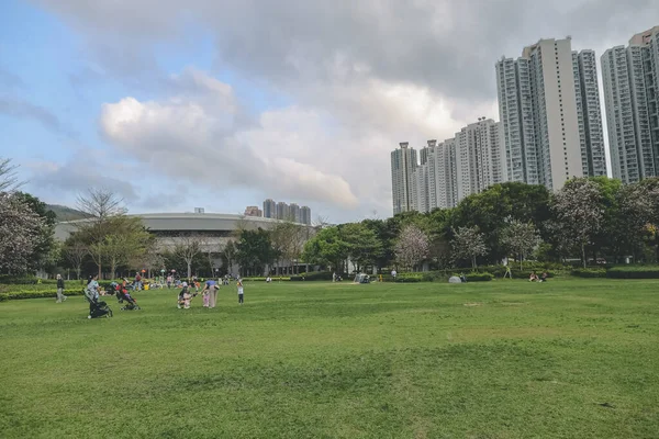 Marzec 2023 Krajobraz Hongkongu Velodrome Park — Zdjęcie stockowe