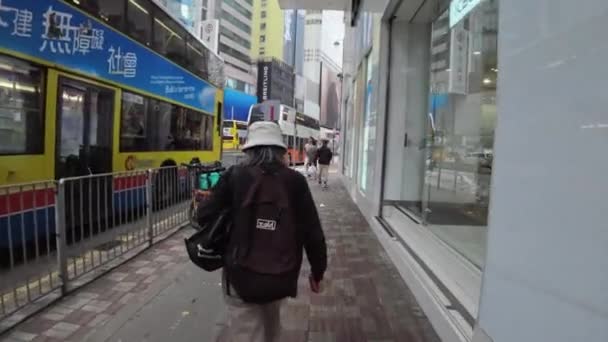Causeway Bay Utcakép Hong Kong 2023 Március — Stock videók