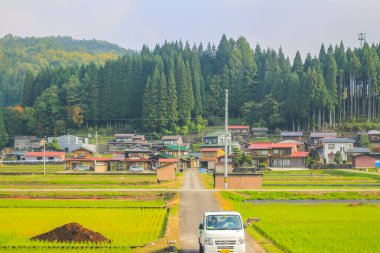 31 Ekim 2013 Toyama kırsalının sonbahar manzarası, Japonya