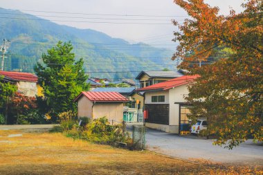 31 Ekim 2013 Toyama kırsalının sonbahar manzarası, Japonya