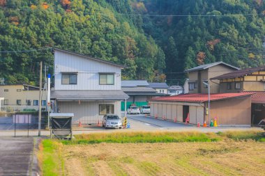 31 Ekim 2013 Toyama kırsalının sonbahar manzarası, Japonya