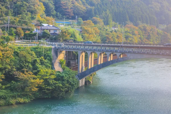 Stock image Utsubo Dam, landscape of the Toyama countryside, Japan 31 Oct 2013