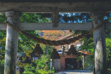Shirakawa 'daki Shirakawa Hachiman Tapınağı 1 Kasım 2013