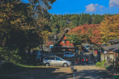 Shirakawa-go köyünün geleneksel binaları, Japonya 1 Kasım 2013