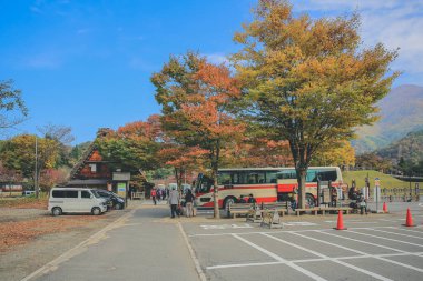 Shirakawa-go köyünün geleneksel binaları, Japonya 1 Kasım 2013