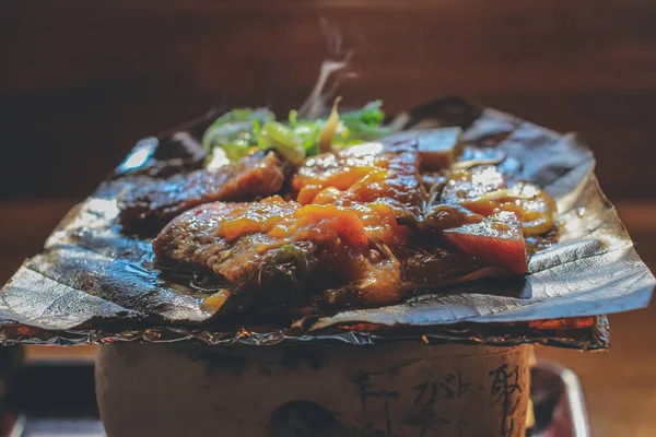 Hoba Miso Gifu Japon Yemekleri Takayama Bölgesi Yemekleri — Stok fotoğraf