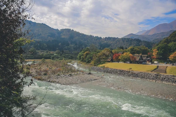 stock image Sho river, main river at Shirakawa village in summer. 1 Nov 2013