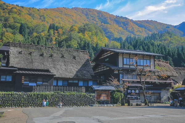Historická Japonská Vesnice Shirakawago Cestovní Památka Japonska Listopadu 2013 — Stock fotografie