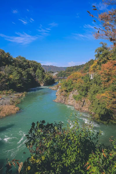 Sho nehri, Shirakawa köyünün ana nehri yazın. 1 Kasım 2013