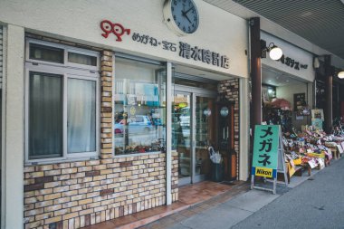 Güzel ve Geleneksel Sokak Takayama, Japonya 31 Ekim 2013