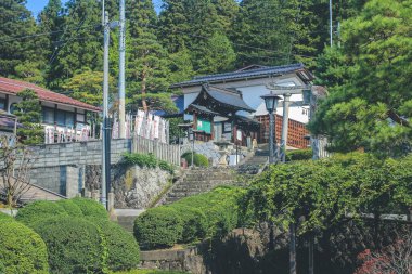 Takayama, Japonya 'daki sokak manzarası, seyahat kavramı 31 Ekim 2013