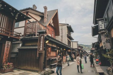 Takayama Şehri Kamisan no Machi Geleneksel Caddesi, Gifu Bölgesi, 31 Ekim 2013